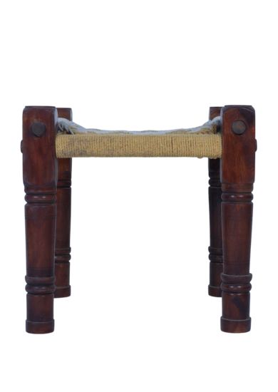 WOODEN TEXTILE STOOL