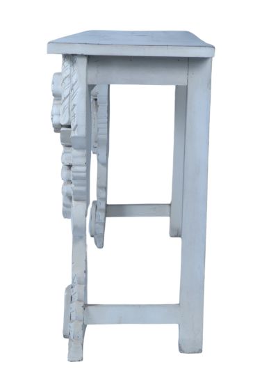 WOODEN FLOWER CARVING CONSOLE TABLE