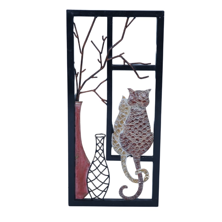 RED VASE 2 CAT FRAME