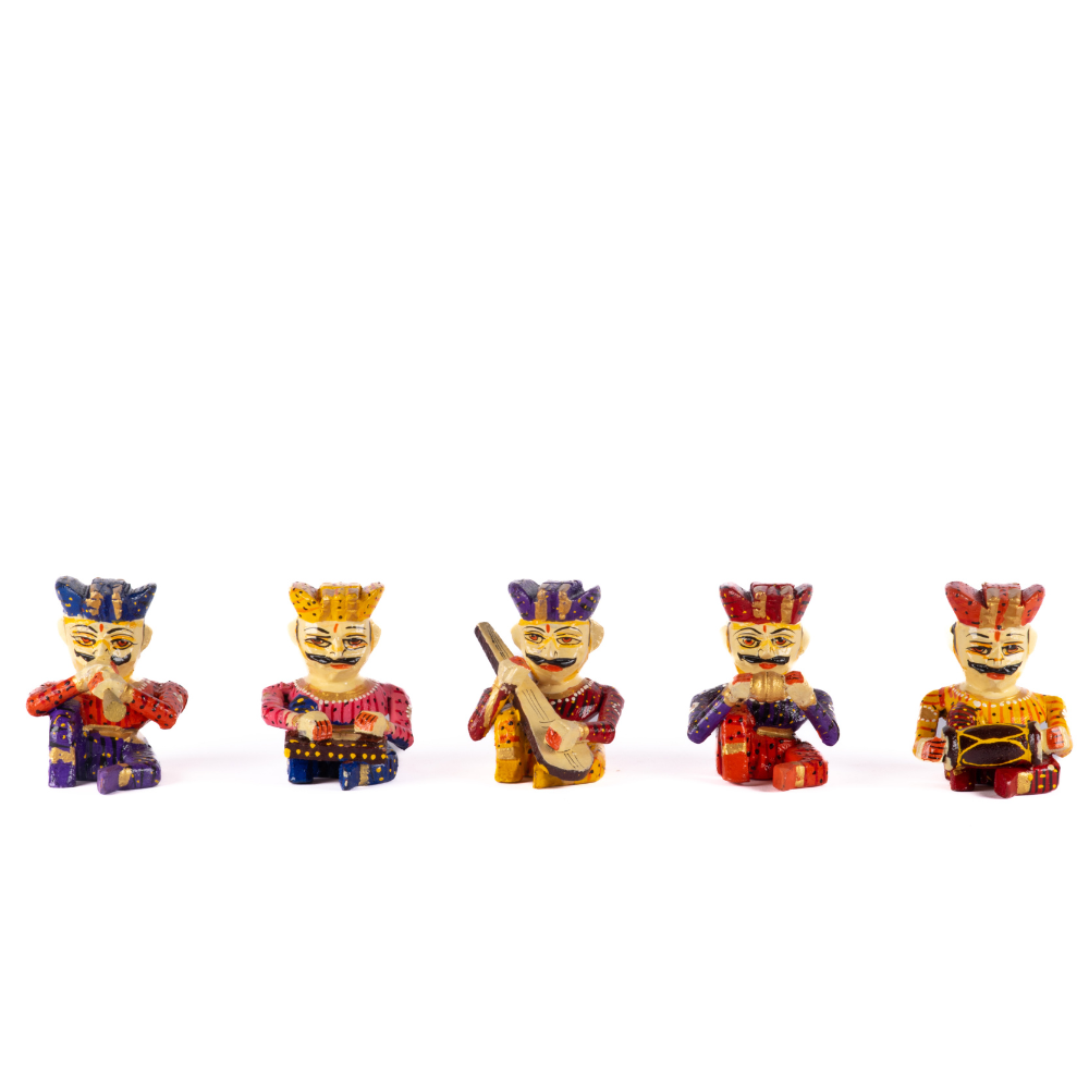 WOOD PAINTED MUSICIAN S/5 4