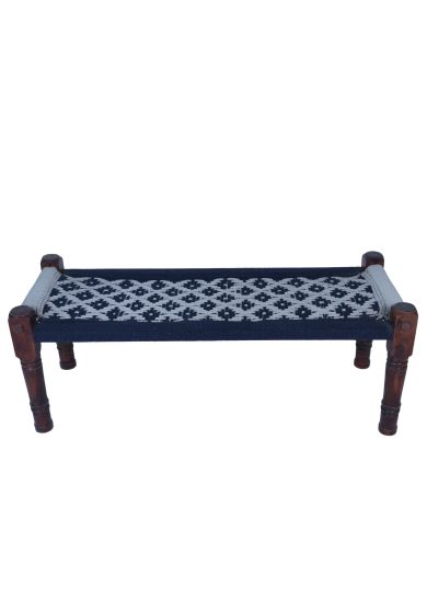 WOODEN TEXTILE BENCH