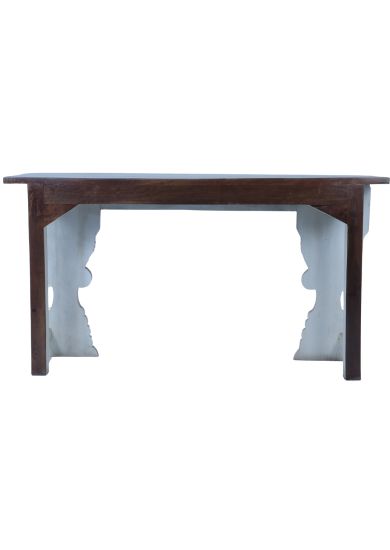 WOODEN FLOWER CARVING CONSOLE TABLE