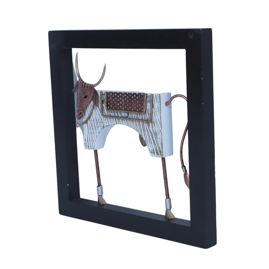 DECORATIVE COW IN FRAME