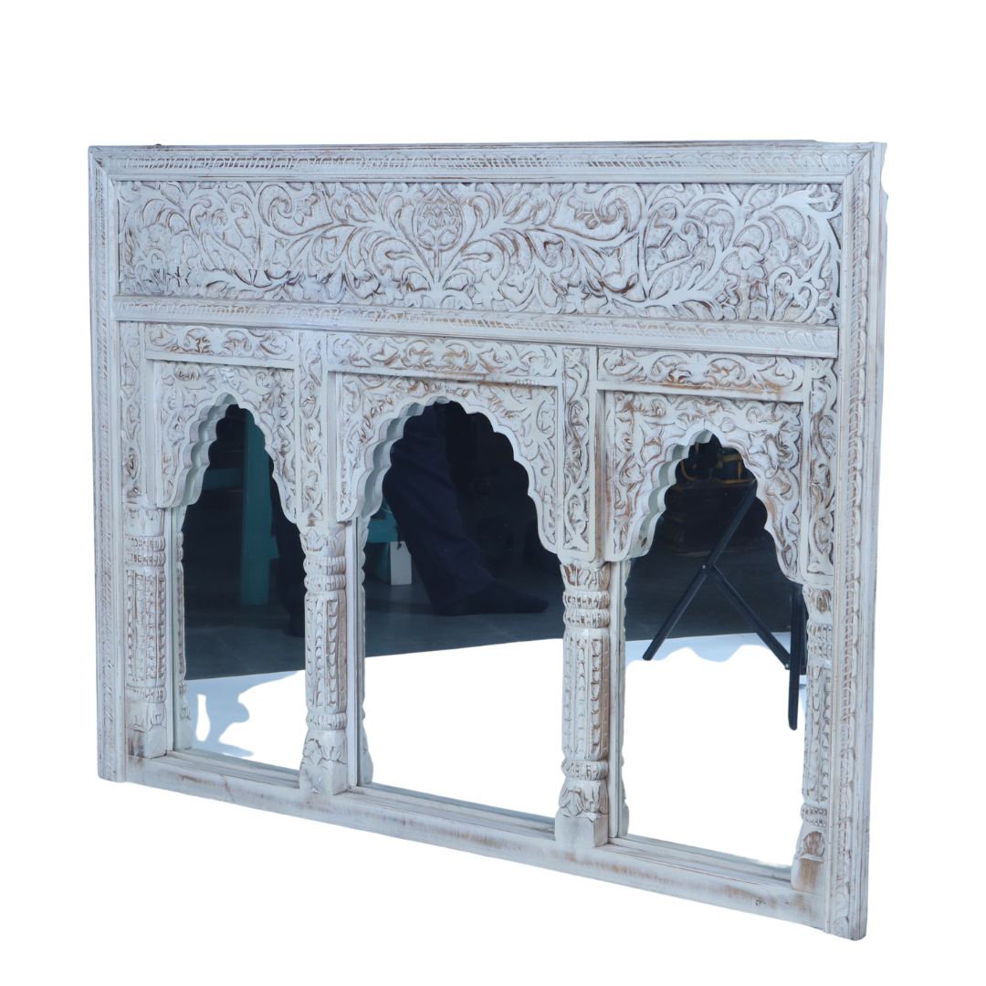 WOODEN CARVED MEHRAB JHAROKHA FRAME