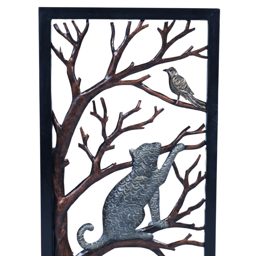 CAT WITH TREE FRAME