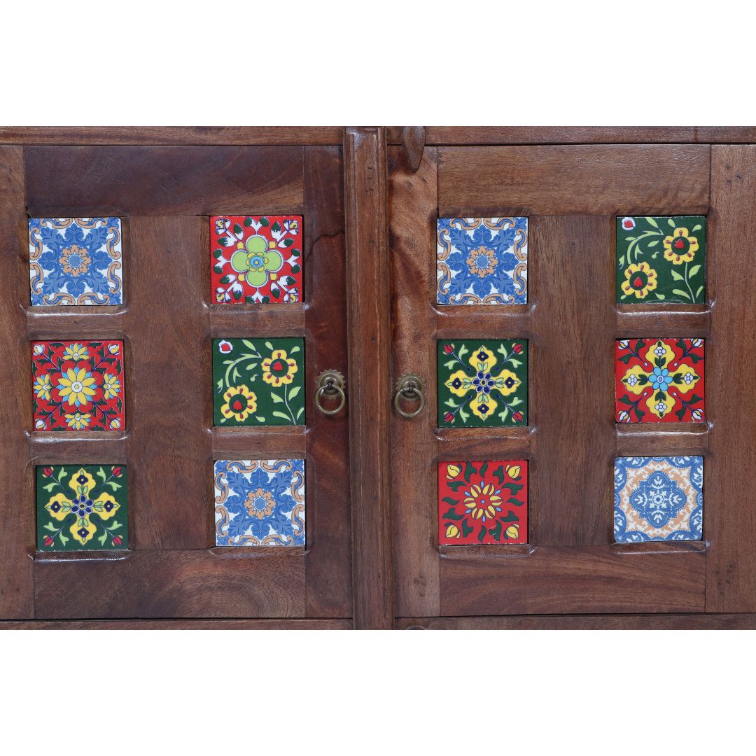 WOODEN TILE FITTED BOOKSHELF