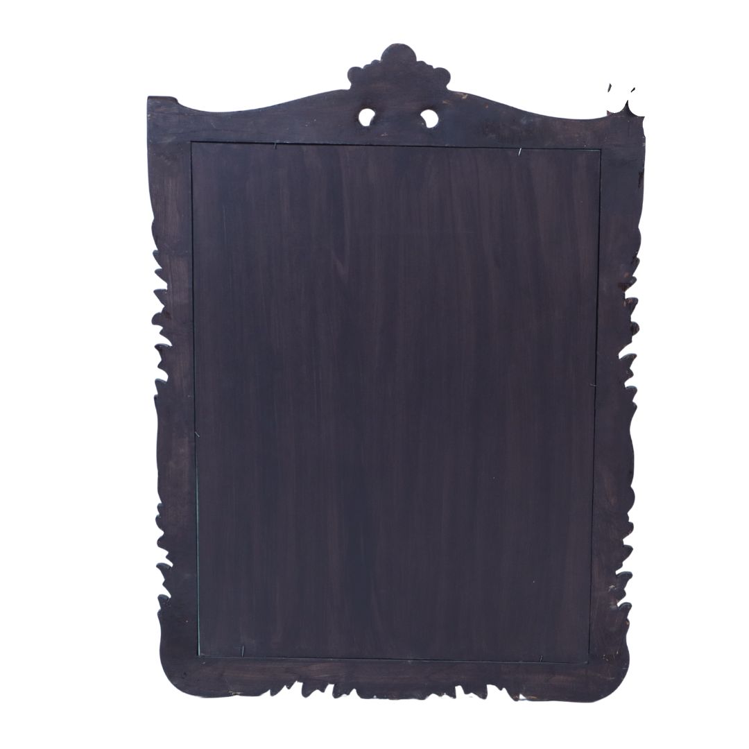 WOODEN CARVED MIRROR FRAME WITH MIRROR 