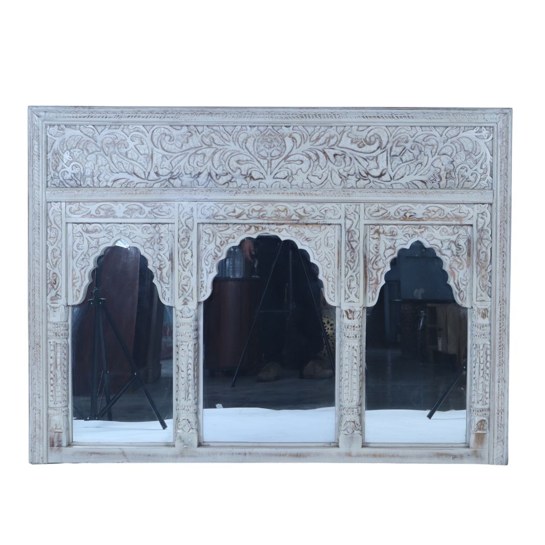WOODEN CARVED MEHRAB JHAROKHA FRAME