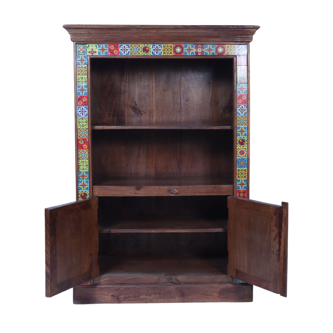 WOODEN TILE FITTED BOOKSHELF