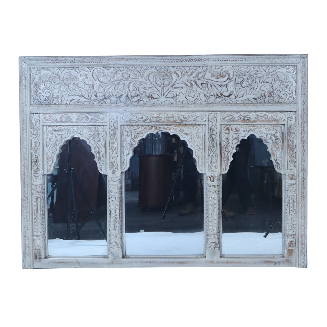 WOODEN CARVED MEHRAB JHAROKHA FRAME