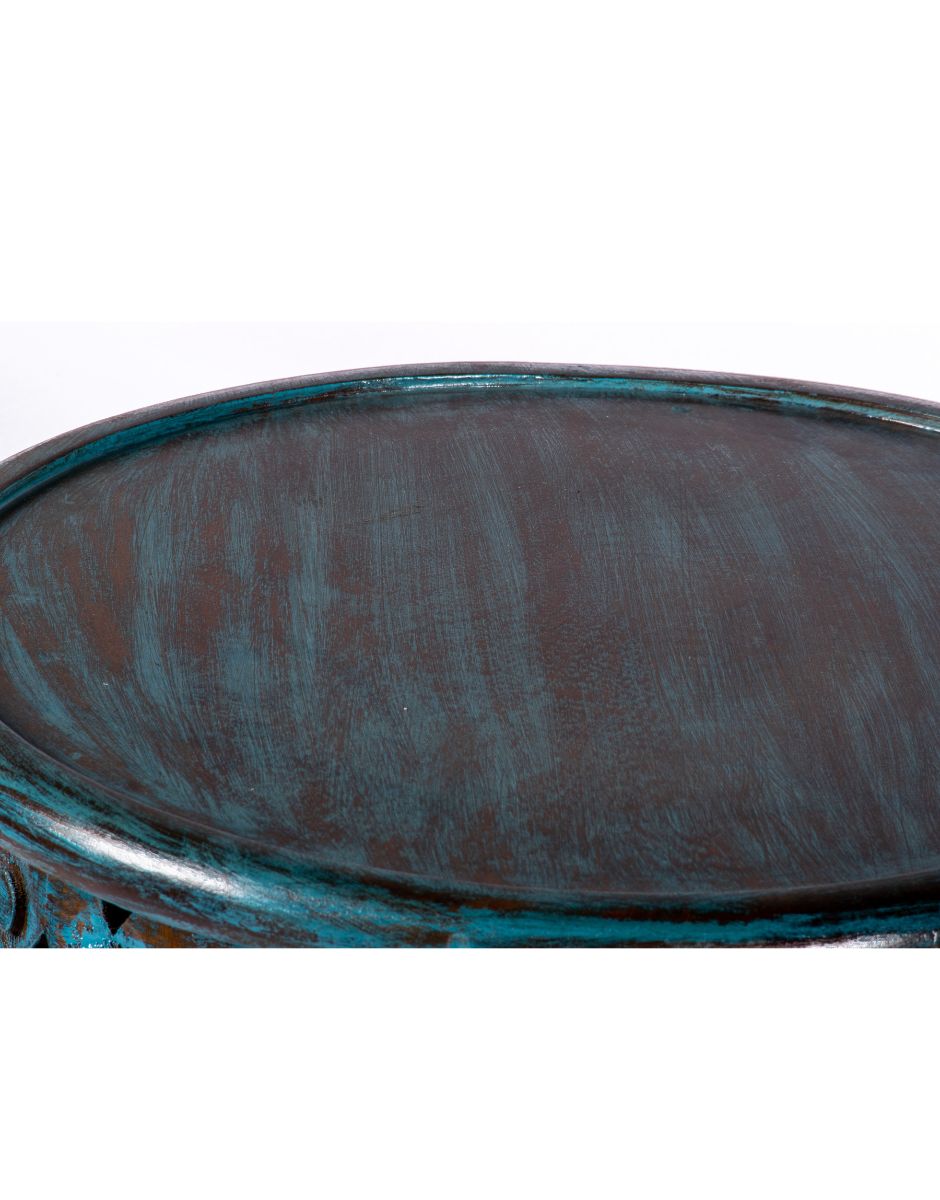 WOODEN CARVED SIDE TABLE