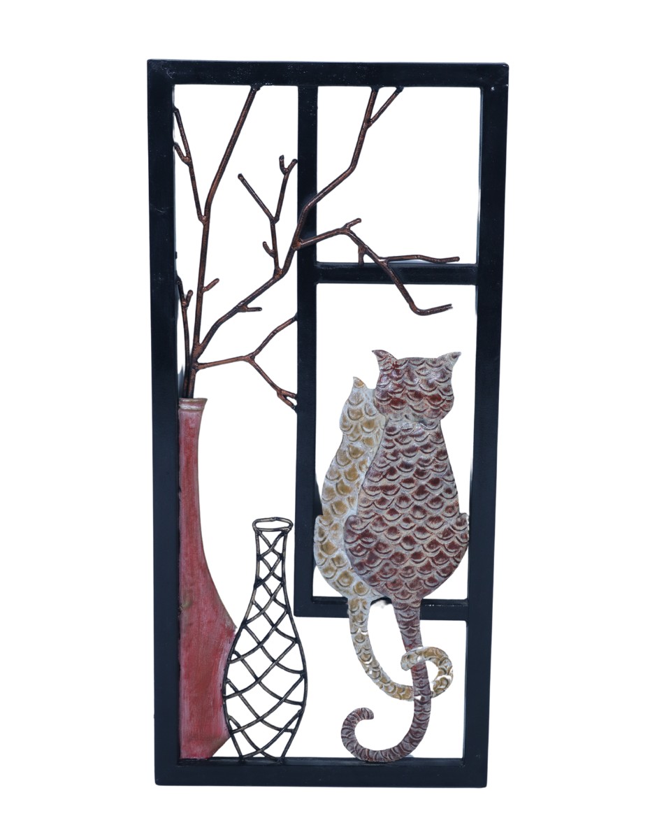 RED VASE 2 CAT FRAME